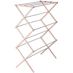 Household Essentials Collapsible Wooden Clothes Drying Rack