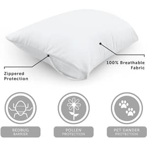 AllerEase Cotton Allergy Protection Pillow Protector