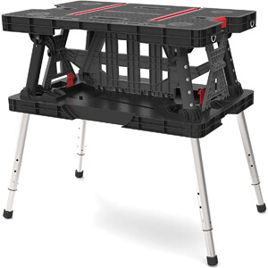 Keter folding compact adjustable workbench