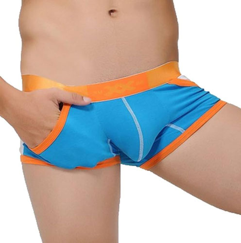 XuBa Men's Cotton Boxer Briefs with Pocket