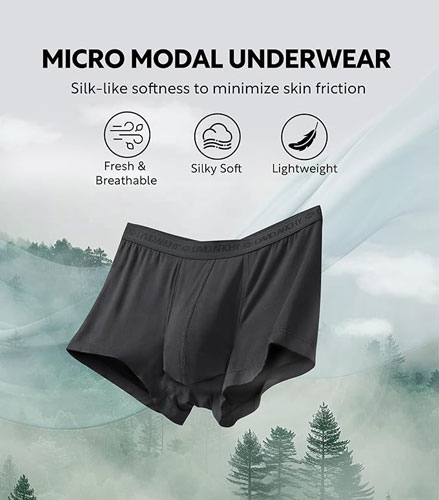 DAVID ARCHY Men's Ultra Soft Micro Modal Boxer Briefs