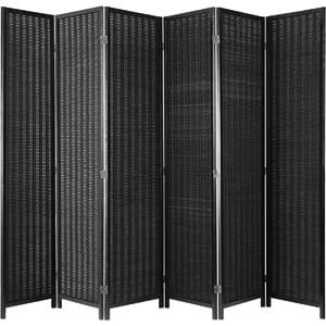MyGift Decorative Woven Bamboo 6-Panel Room Divider Screen - Cheap Portable Room Dividers