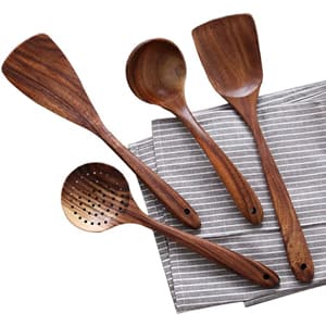 NAYAHOSE Wooden Kitchen Utensil Set - Best Kitchen Utensil Sets
