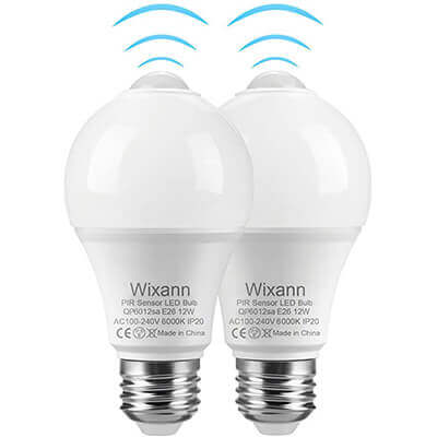 Wixann Motion Activated Security LED Bulb