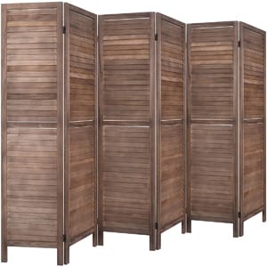 Rose Home Fashion RHF 6 Panel 5.6 Ft Tall Wood Room Divider