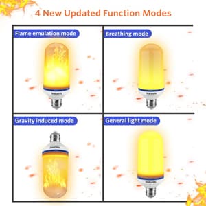 Texsens LED Flame Effect Light Bulbs
