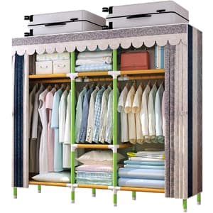 YOUUD 68 Inches Wardrobe Storage & Portable Shelves