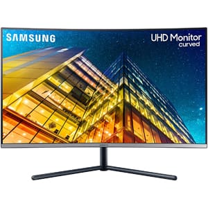 Samsung 32-Inch UR590C UHD 4K Curved Gaming Monitor (LU32R590CWNXZA) – 60Hz Refresh, Widescreen Computer Monitor, 3840 x 2160p Resolution, 4ms Response, Game Mode, HDMI, Dark Blue Gray