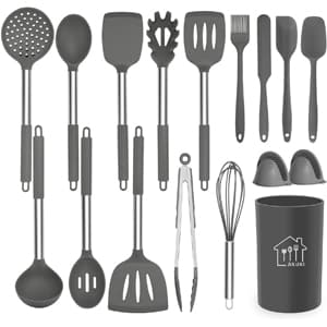 AILUKI Silicone 17-Pieces Kitchen Utensil Set