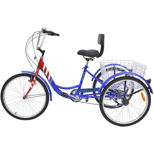 Slsy Adult Tricycles with Shopping Basket - Best Three-Wheel Bikes