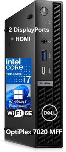 Dell OptiPlex 7020 MFF 7000 Mini PC (Intel Core i7-14700T, 32GB RAM, 1TB SSD) - Best Mini Desktop PCs